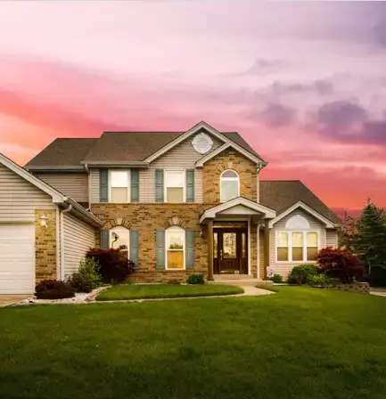 House with Sunset